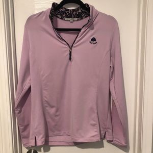 Fairway & Greene blush pink quarter zip pullover john’s island country club golf